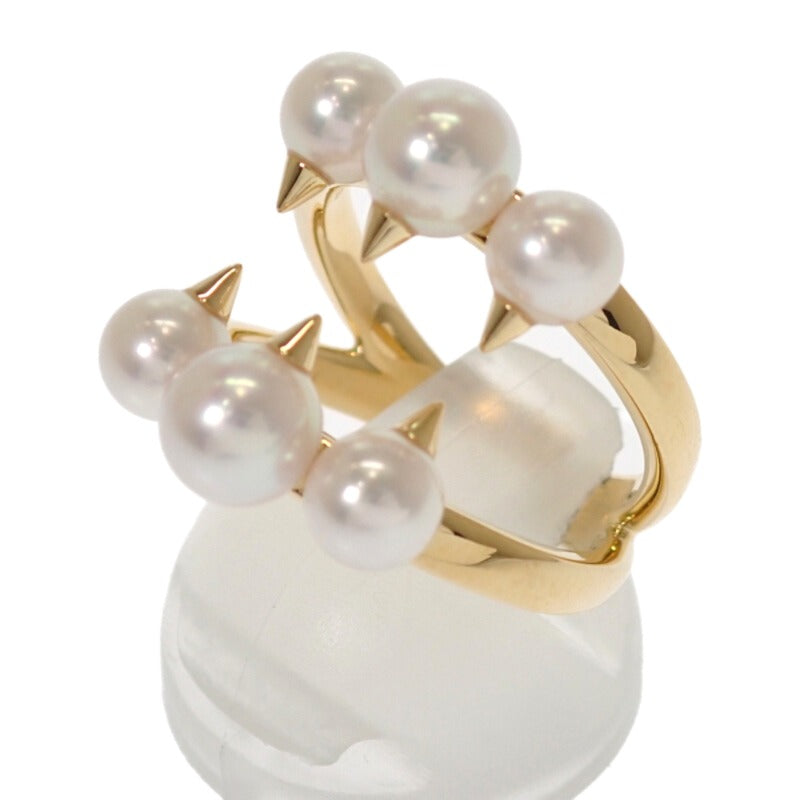 タサキ TASAKI デインジャー シグネチャー 12号 R-4497-18KYG リング K18イエローゴールド ホワイト あこや真珠 レディース【中古】【Aランク】