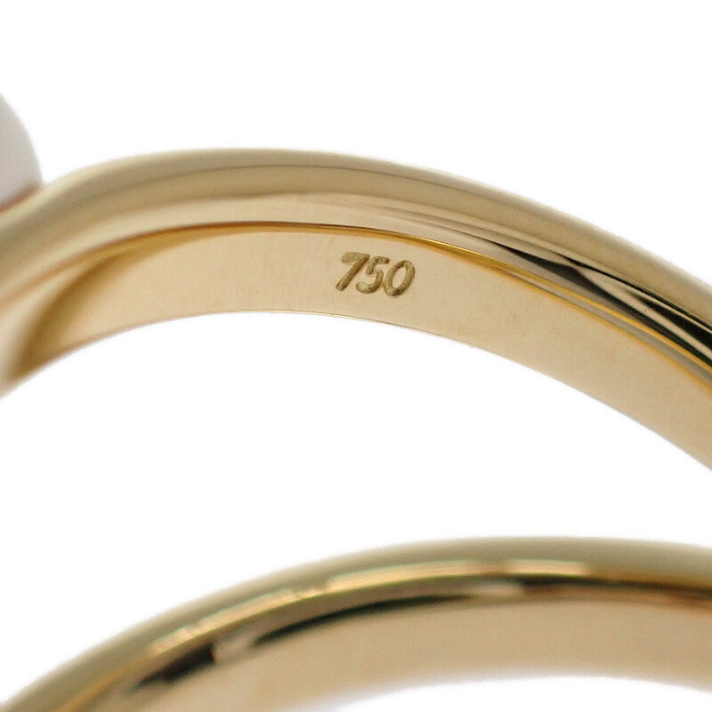 タサキ TASAKI デインジャー シグネチャー 12号 R-4497-18KYG リング K18イエローゴールド ホワイト あこや真珠 レディース【中古】【Aランク】