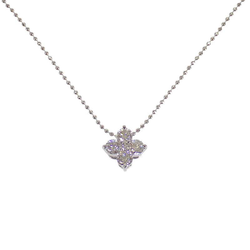 デザインジュエリー クローバー ネックレス Pt850プラチナ Pt900プラチナ ダイヤモンド レディース【中古】【Aランク】