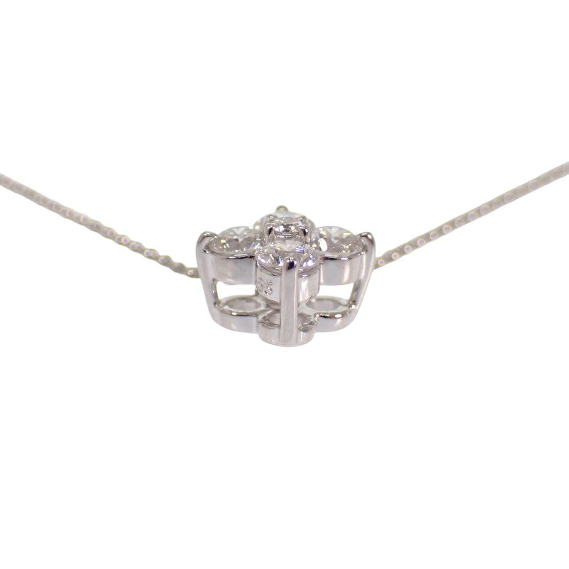 デザインジュエリー クローバー ネックレス Pt850プラチナ Pt900プラチナ ダイヤモンド レディース【中古】【Aランク】