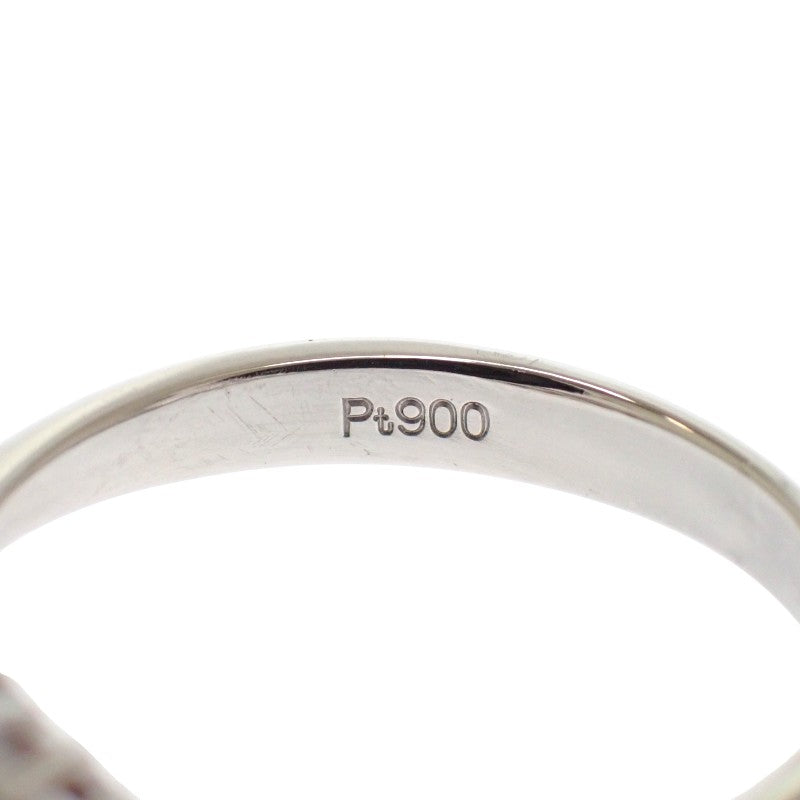 デザインジュエリー 14号 リング Pt900プラチナ パール ダイヤモンド レディース【中古】【Aランク】