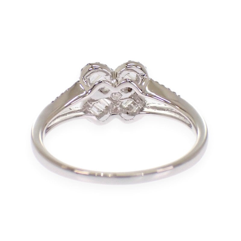 デザインジュエリー クローバー 15号 リング K18ホワイトゴールド ダイヤモンド レディース【中古】【Aランク】