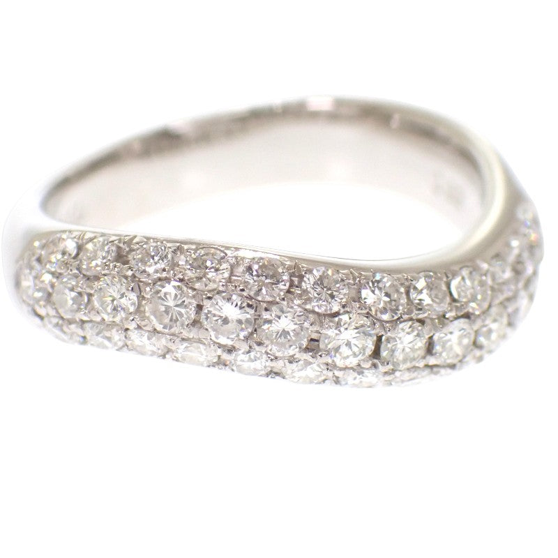 ミラショーン mila schon パヴェダイヤ ウエーブ 13号 リング Pt900プラチナ ダイヤモンド レディース【中古】【Aランク】