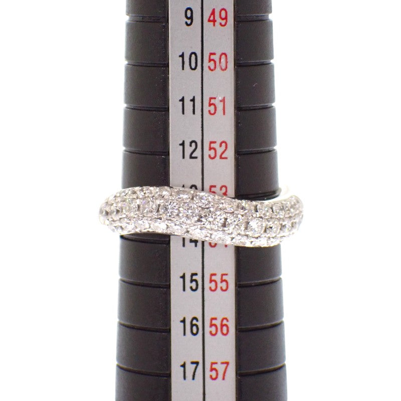 ミラショーン mila schon パヴェダイヤ ウエーブ 13号 リング Pt900プラチナ ダイヤモンド レディース【中古】【Aランク】