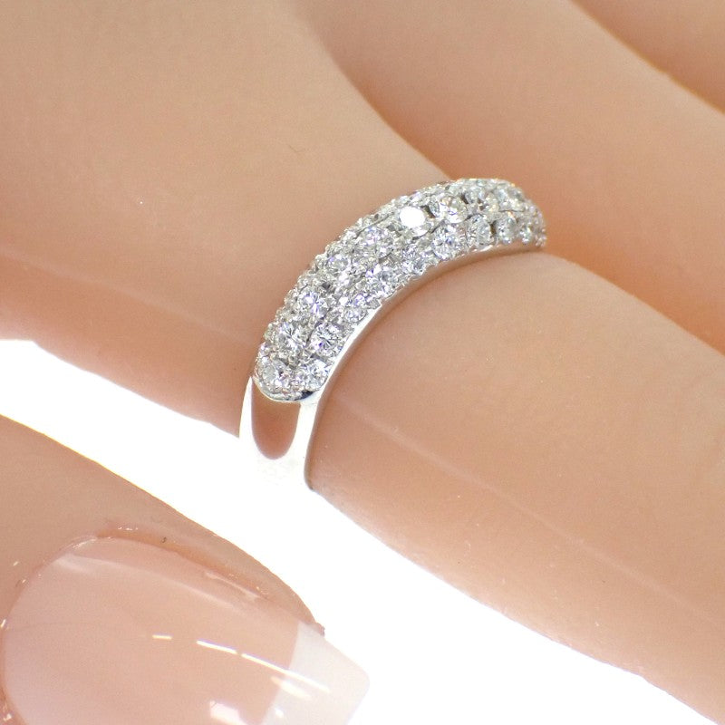 ミラショーン mila schon パヴェダイヤ ウエーブ 13号 リング Pt900プラチナ ダイヤモンド レディース【中古】【Aランク】