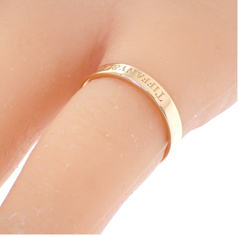 蒂芙尼 TIFFANY&Co. 平面戒環 8.5號 戒指 K18玫瑰金 金色 女士【二手】【A級】