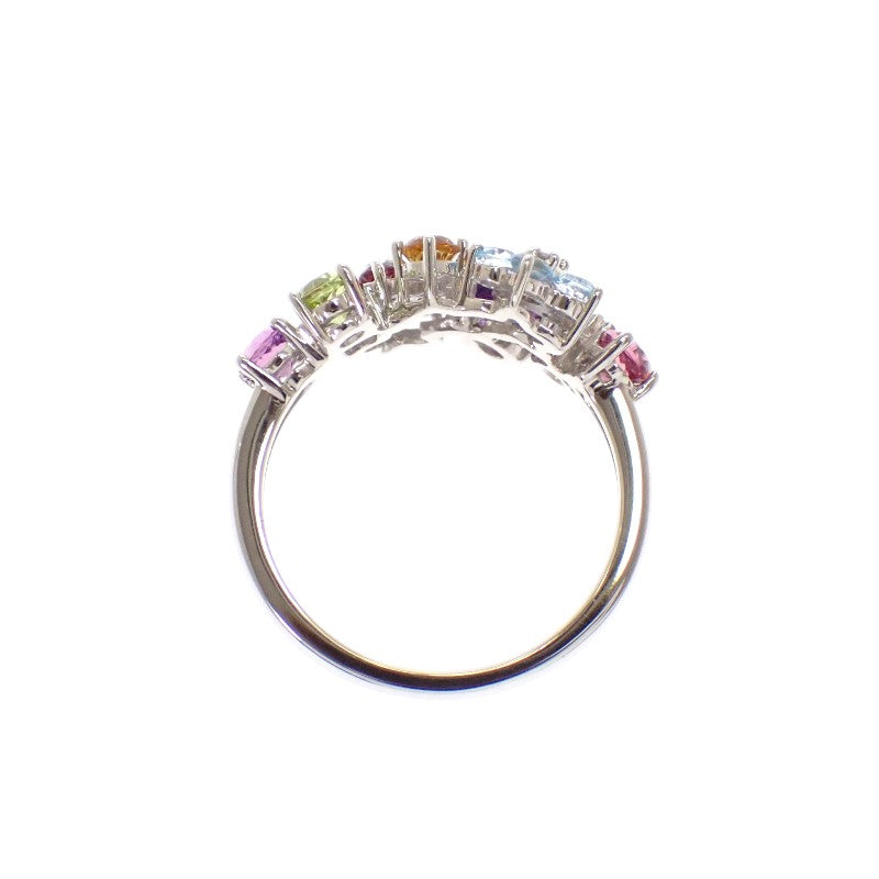 ポンテヴェキオ Ponte Vecchio フラワー 8号 リング K18ホワイトゴールド ダイヤモンド レディース【中古】【Aランク】