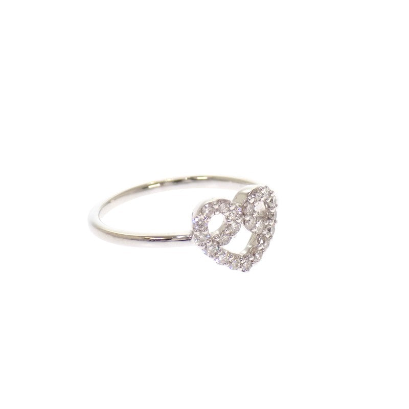 Design Jewelry Heart 11 Ring K18 White Gold Diamond Ladies