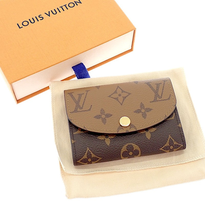 ルイヴィトン LOUIS VUITTON ポルトモネ ロザリ M82333 コインケース モノグラムリバースキャンバス ブラウン ゴールド金具 レディース【中古】【Aランク】