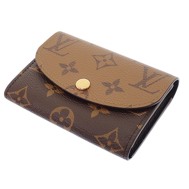 ルイヴィトン LOUIS VUITTON ポルトモネ ロザリ M82333 コインケース モノグラムリバースキャンバス ブラウン ゴールド金具 レディース【中古】【Aランク】