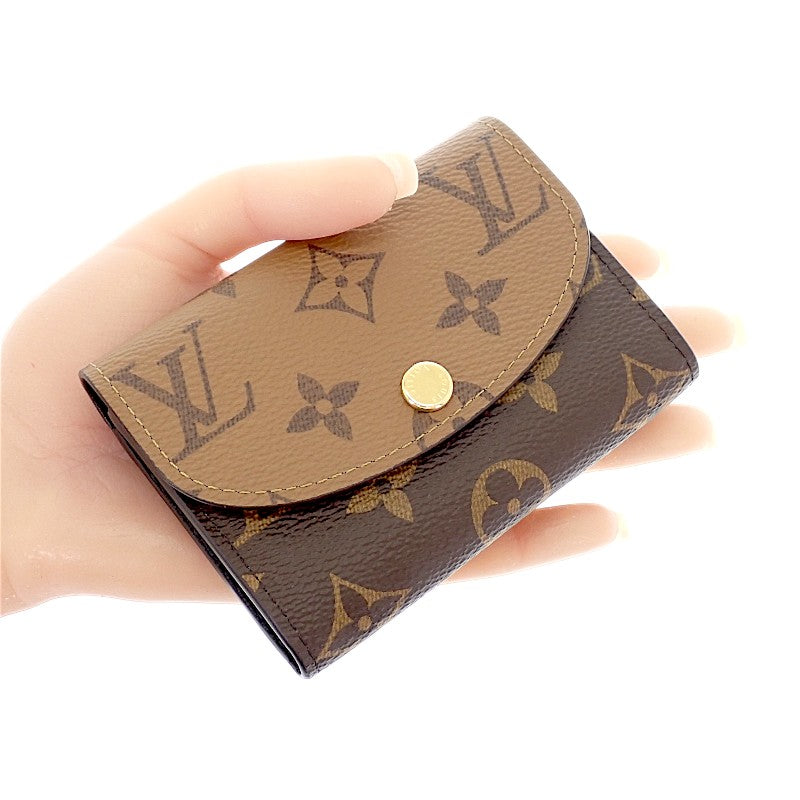 ルイヴィトン LOUIS VUITTON ポルトモネ ロザリ M82333 コインケース モノグラムリバースキャンバス ブラウン ゴールド金具 レディース【中古】【Aランク】