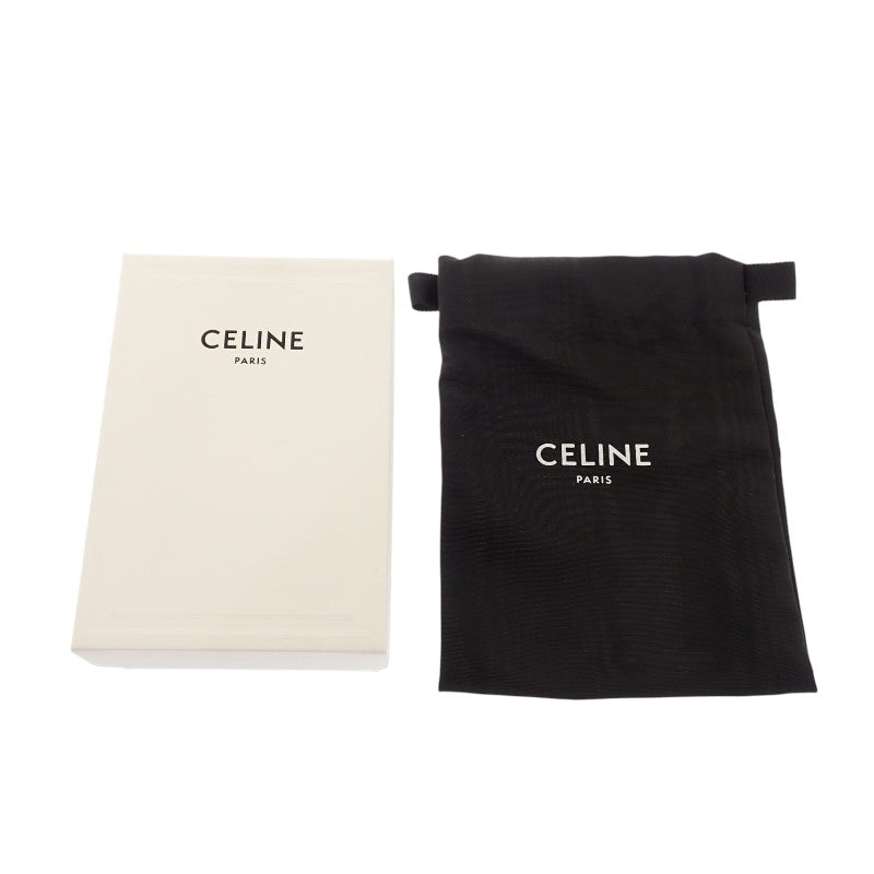 セリーヌ CELINE トリオンフフラップ付き ロングカードホルダー 10P072CQH.04LU コインケース カーフ トリオンフキャンバス タン ゴールド金具 レディース【中古】【Aランク】