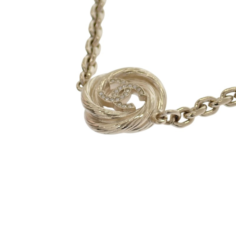 シャネル CHANEL CC チェーン チョーカー ペンダント L25S ABF860B20552 ネックレス メタル ラインストーン ゴールド レディース【中古】【Aランク】