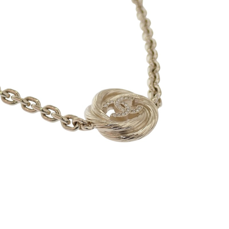 シャネル CHANEL CC チェーン チョーカー ペンダント L25S ABF860B20552 ネックレス メタル ラインストーン ゴールド レディース【中古】【Aランク】