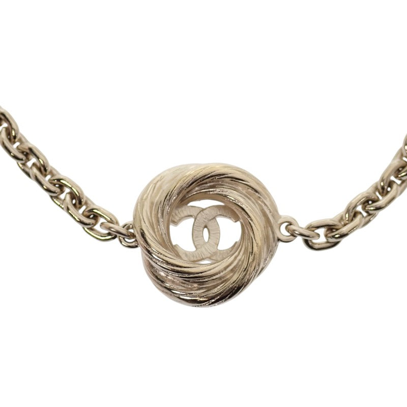 シャネル CHANEL CC Chain Choker Pendant L25S ABF860B20552 Necklace Metal Rhinestone Gold Women's【Used】【A Rank】