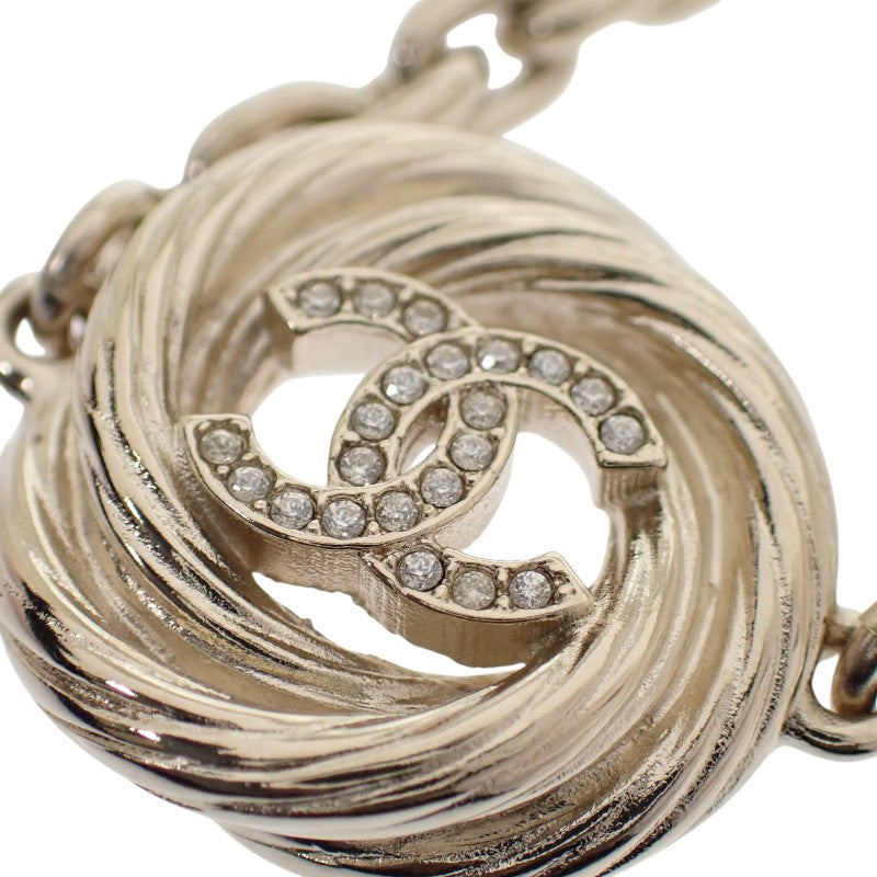 シャネル CHANEL CC Chain Choker Pendant L25S ABF860B20552 Necklace Metal Rhinestone Gold Women's【Used】【A Rank】