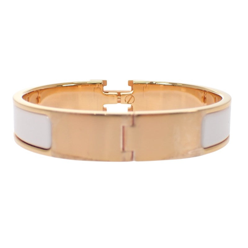 エルメス HERMES エナメル ブレスレット クリックH H700001F 31PM ブレスレット GP ホワイト ゴールド金具 レディース【中古】【Aランク】