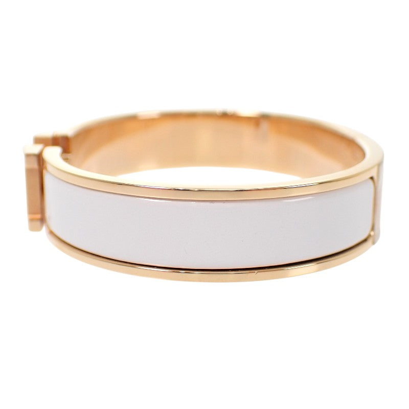エルメス HERMES エナメル ブレスレット クリックH H700001F 31PM ブレスレット GP ホワイト ゴールド金具 レディース【中古】【Aランク】