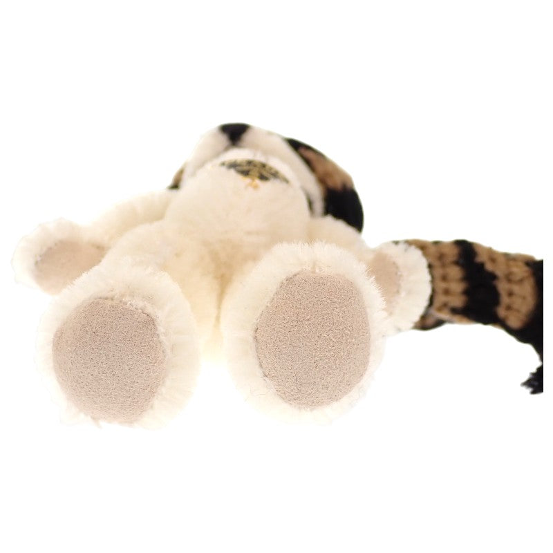 プラダ PRADA Teddy キーチェーンチャーム 1TO062_2HK1_F040X キーホルダー コットン モヘア ホワイト キャメル ブラック ゴールド金具 レディース【中古】【Aランク】
