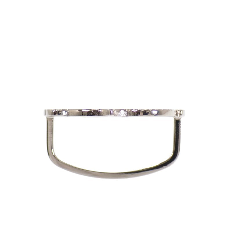 愛馬仕 HERMES 絲巾扣 H603633S_00 黃銅 鍍鈀 銀色 女款【中古】【A級】