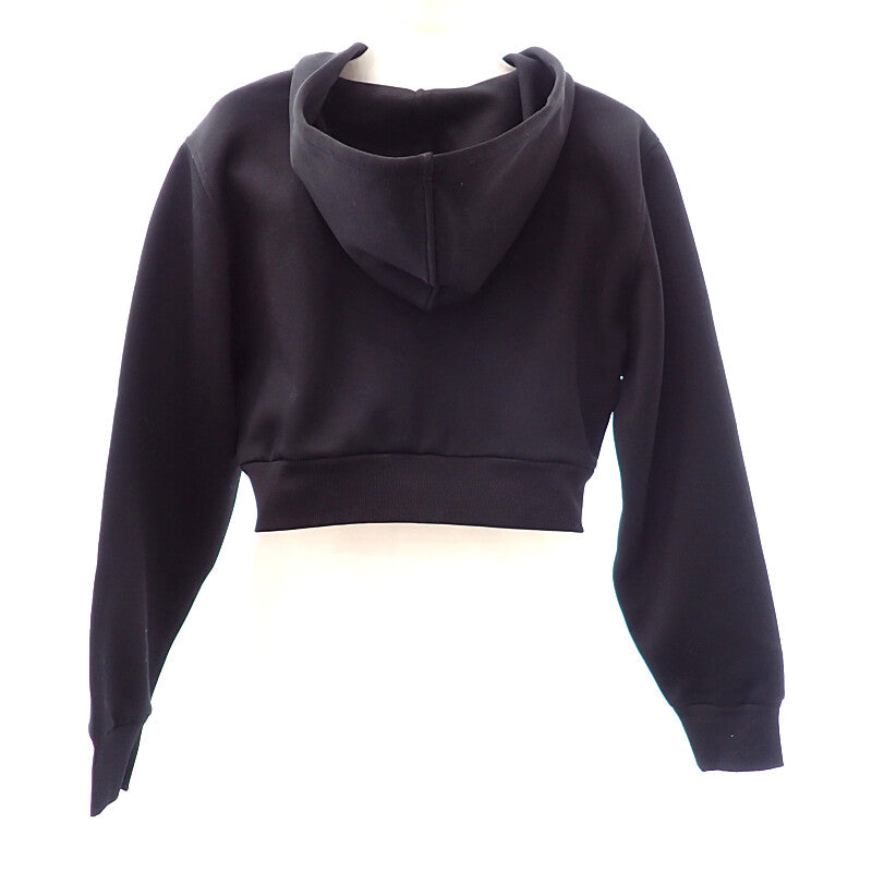 プラダ PRADA クロップド フーディ S 134710 S000 10GS パーカー コットン ナイロン ブラック レディース【中古】【Aランク】