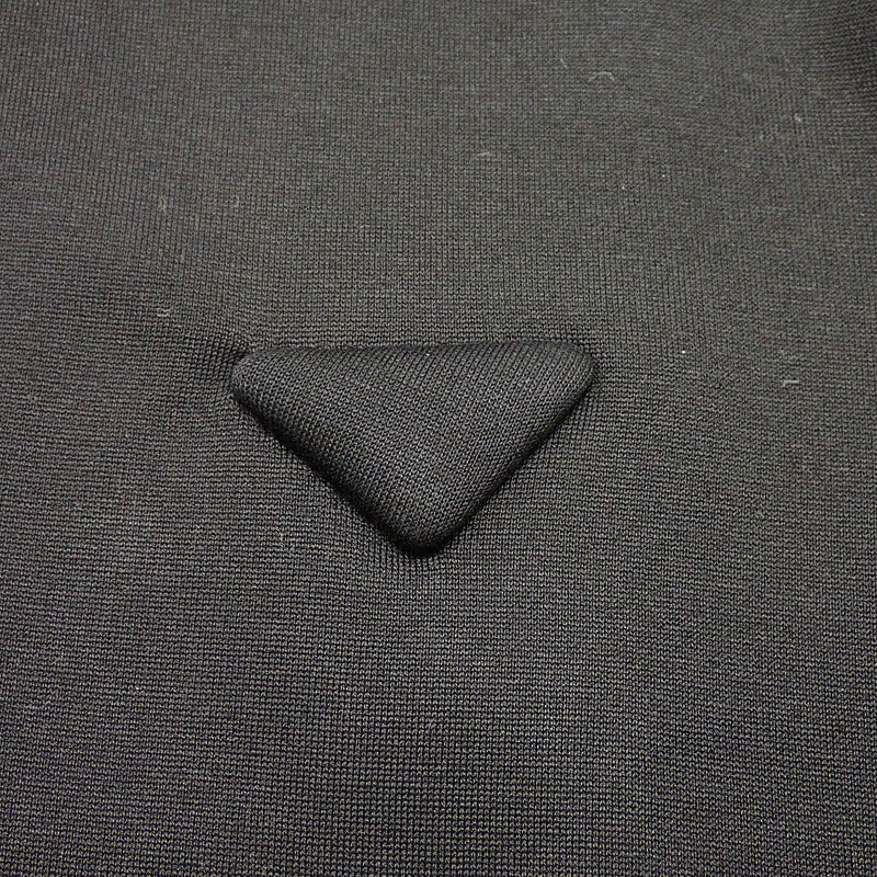 PRADA Cropped Hoodie S 134710 S000 10GS Cotton Nylon Black Women's【Used】【A Rank】