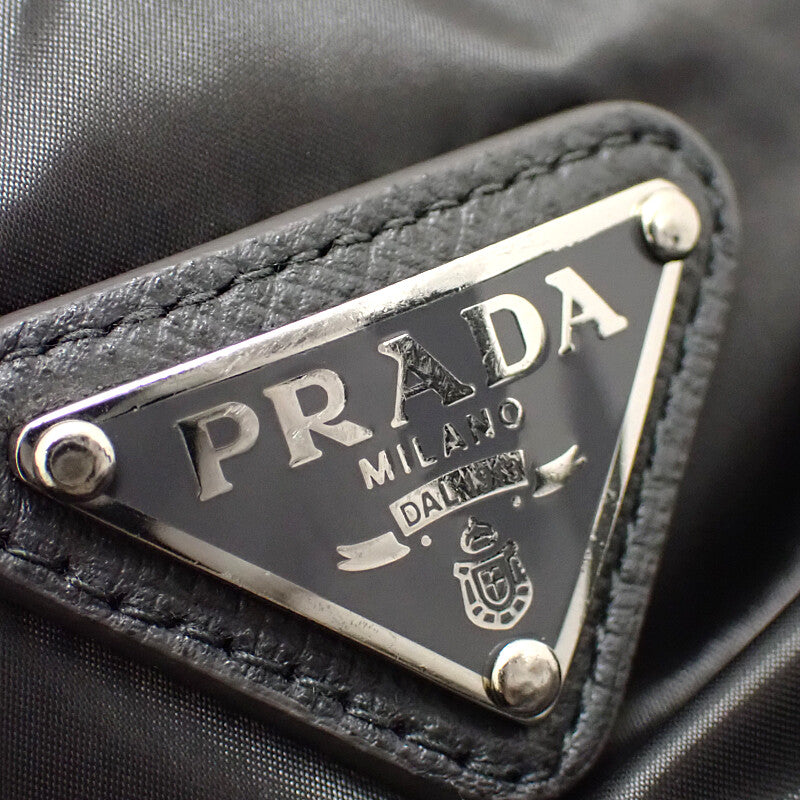 プラダ PRADA ノーカラー 38 29B831_R152_1DAB ダウンジャケット ナイロン グレー レディース【中古】【ABランク】