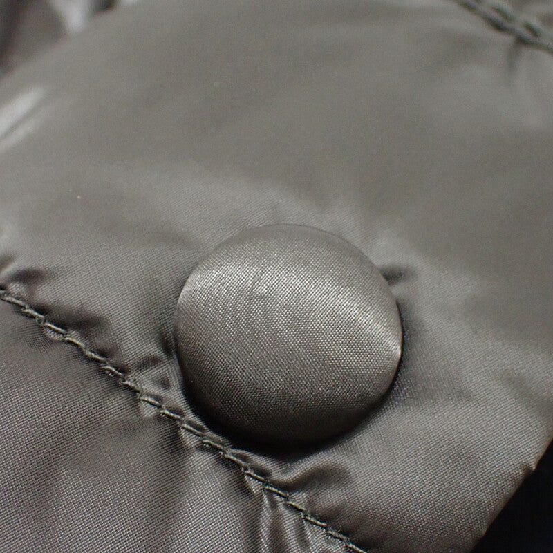 プラダ PRADA ノーカラー 38 29B831_R152_1DAB ダウンジャケット ナイロン グレー レディース【中古】【ABランク】