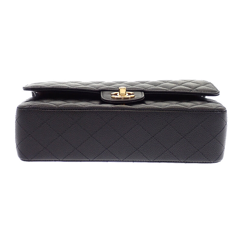 シャネル CHANEL 11.12 クラシック A01112_Y01864_C3906 ショルダーバッグ キャビアスキン ブラック ゴールド金具 レディース【中古】【SAランク】