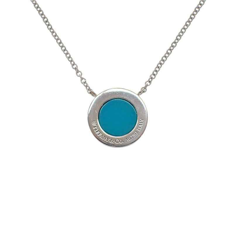 ティファニー TIFFANY&Co. サークル ペンダント 67467701 ネックレス K18ホワイトゴールド ターコイズ レディース【中古】【Aランク】