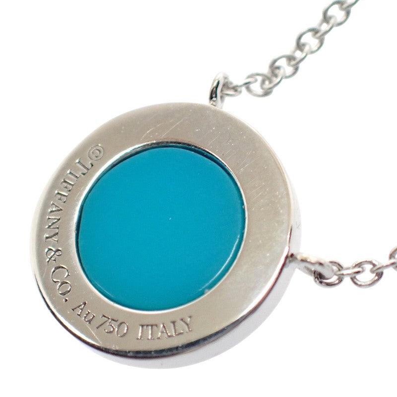 ティファニー TIFFANY&Co. サークル ペンダント 67467701 ネックレス K18ホワイトゴールド ターコイズ レディース【中古】【Aランク】