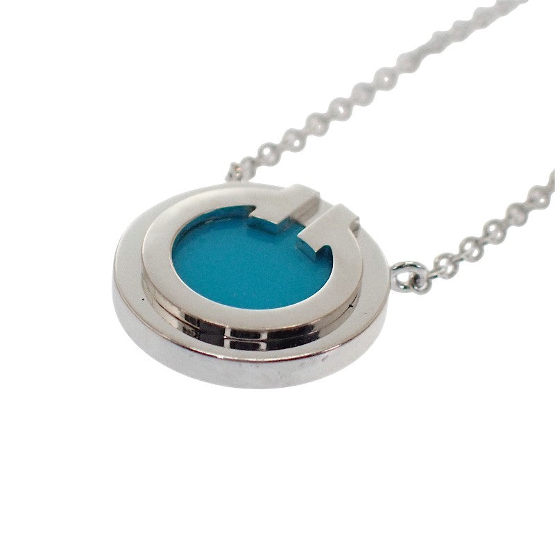 ティファニー TIFFANY&Co. サークル ペンダント 67467701 ネックレス K18ホワイトゴールド ターコイズ レディース【中古】【Aランク】