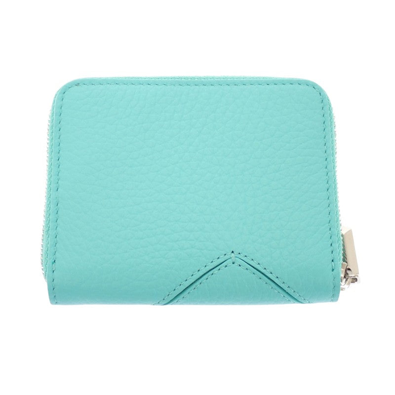 蒂芙尼 TIFFANY&Co. Return to Tiffany 小型拉鏈錢包 72020022 零錢包 皮革 藍色 銀色五金 女士【中古】【A級】