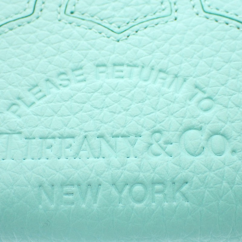 蒂芙尼 TIFFANY&Co. Return to Tiffany 小型拉鏈錢包 72020022 零錢包 皮革 藍色 銀色五金 女士【中古】【A級】