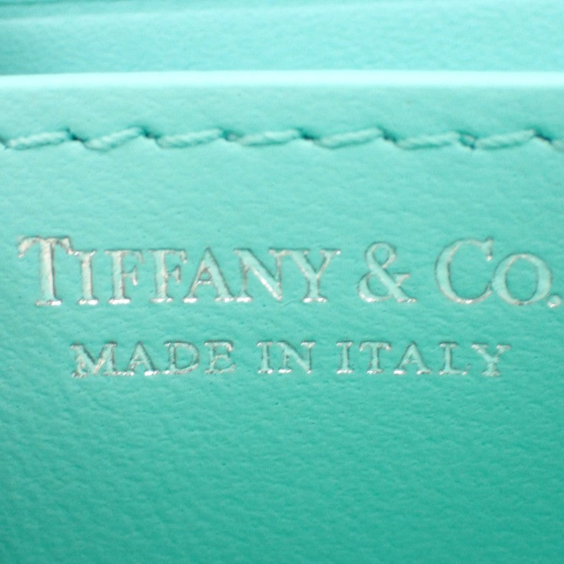 蒂芙尼 TIFFANY&Co. Return to Tiffany 小型拉鏈錢包 72020022 零錢包 皮革 藍色 銀色五金 女士【中古】【A級】