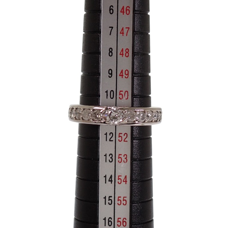 デザインジュエリー ハーフエタニティ 11号 リング Pt900プラチナ ダイヤモンド レディース メンズ ユニセックス【中古】【ABランク】
