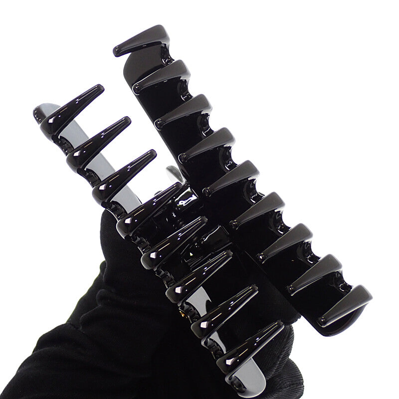 プラダ PRADA クロウクリップ 1IF103_K9D_F0002 ヘアアクセサリー メタル ブラック ゴールド金具 レディース【中古】【ABランク】