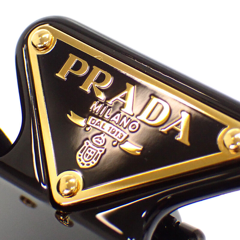 プラダ PRADA クロウクリップ 1IF103_K9D_F0002 ヘアアクセサリー メタル ブラック ゴールド金具 レディース【中古】【ABランク】
