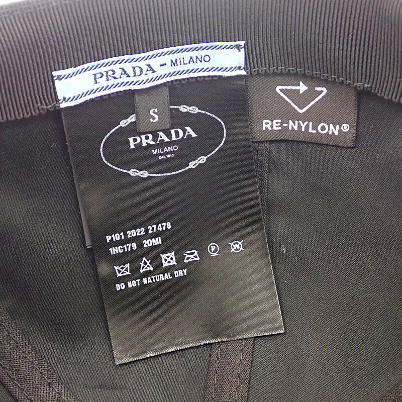 プラダ PRADA Re-Nylon ベースボール S 1HC179_2DMI_F0002 キャップ ナイロン ブラック メンズ レディース【中古】【Aランク】