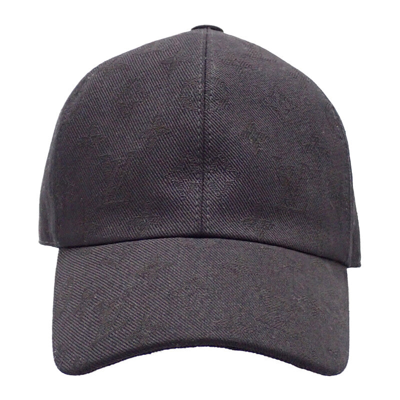 ルイヴィトン LOUIS VUITTON モノグラムエッセンシャル M5381M キャップ コットン ブラック メンズ【中古】【Aランク】