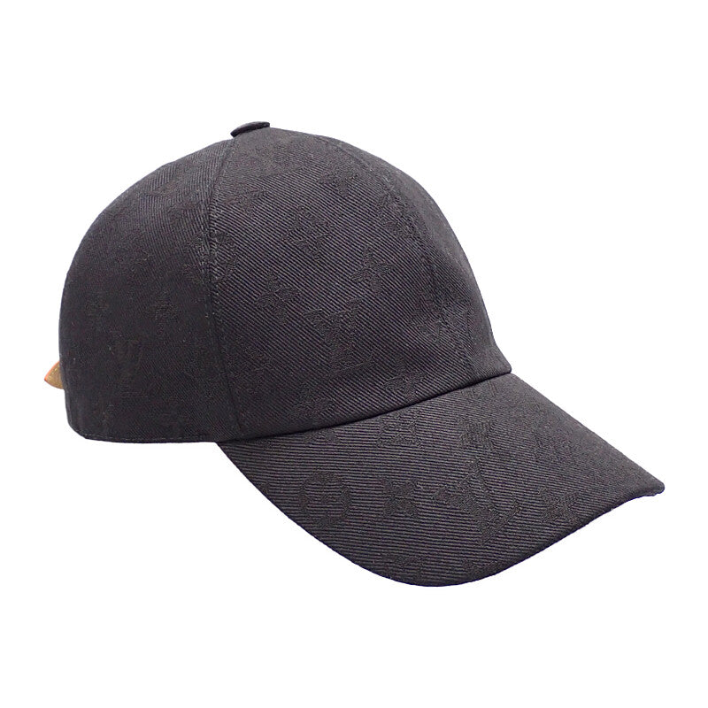 ルイヴィトン LOUIS VUITTON モノグラムエッセンシャル M5381M キャップ コットン ブラック メンズ【中古】【Aランク】