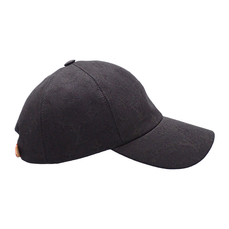 ルイヴィトン LOUIS VUITTON モノグラムエッセンシャル M5381M キャップ コットン ブラック メンズ【中古】【Aランク】