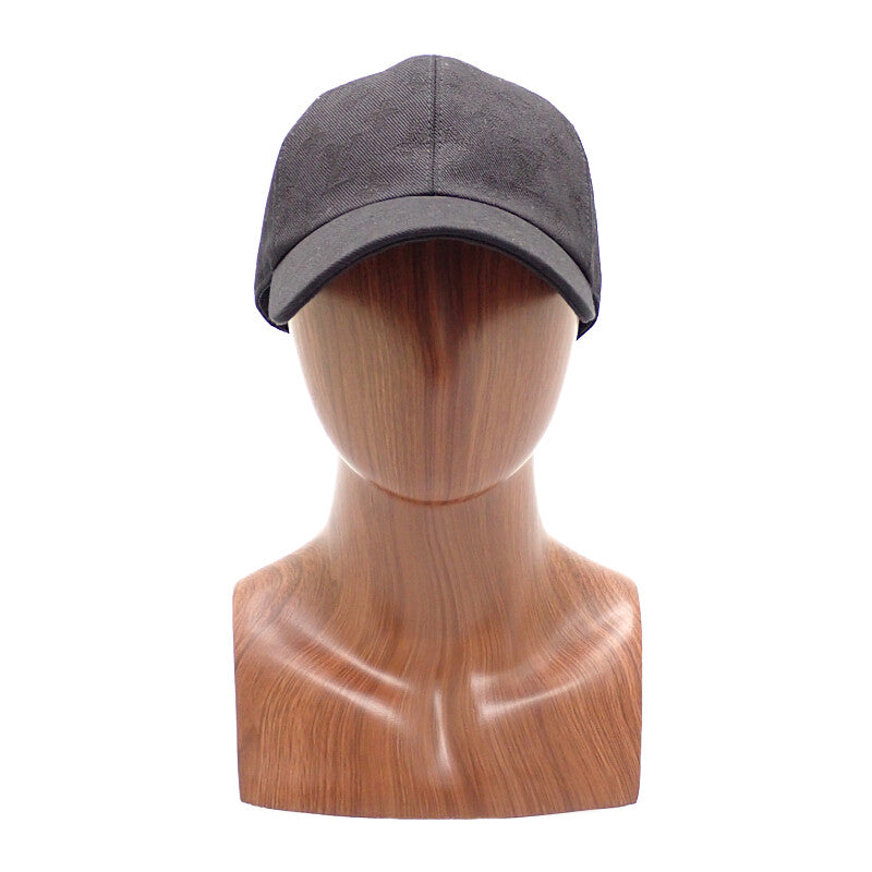 ルイヴィトン LOUIS VUITTON モノグラムエッセンシャル M5381M キャップ コットン ブラック メンズ【中古】【Aランク】