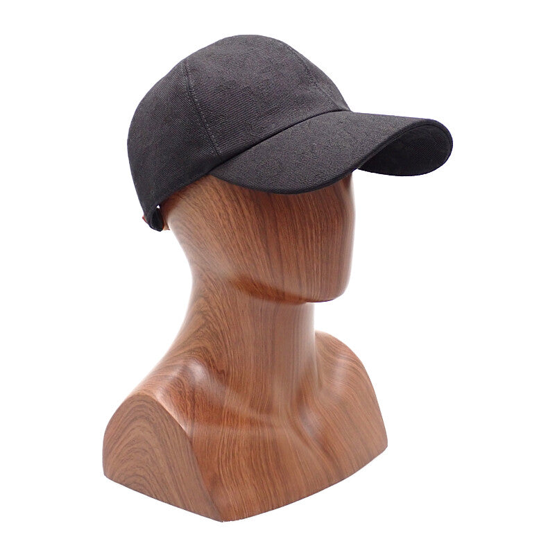 ルイヴィトン LOUIS VUITTON モノグラムエッセンシャル M5381M キャップ コットン ブラック メンズ【中古】【Aランク】