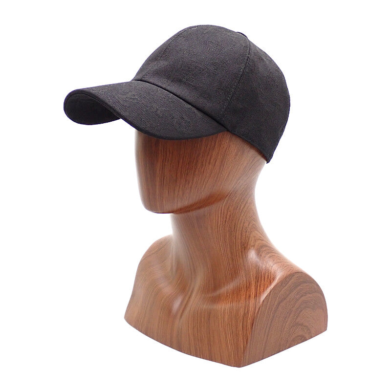 ルイヴィトン LOUIS VUITTON モノグラムエッセンシャル M5381M キャップ コットン ブラック メンズ【中古】【Aランク】