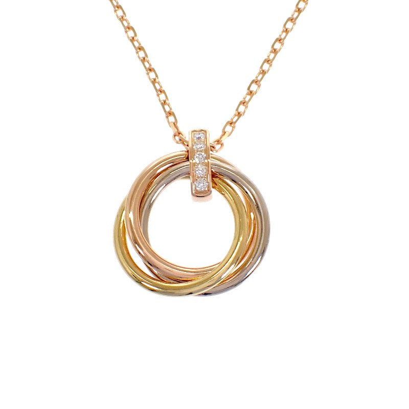 カルティエ CARTIER トリニティ B7058700 ネックレス K18イエローゴールド K18ピンクゴールド K18ホワイトゴールド ダイヤモンド レディース【中古】【Aランク】