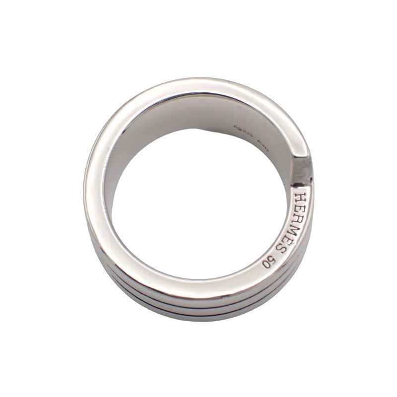 エルメス HERMES イタリーク 10号 50 リング シルバー925 銀 ブラック レディース【中古】【Aランク】