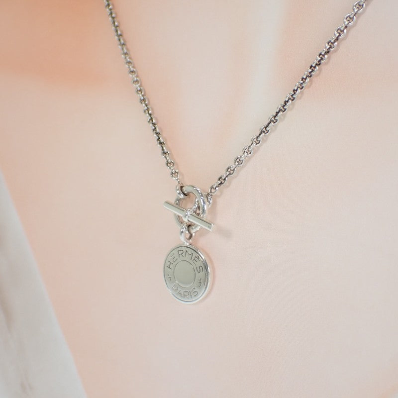 愛馬仕 HERMES Amulette Ex-Libris H104143B 項鍊 純銀925 女士 中性款【二手】【A級品】
