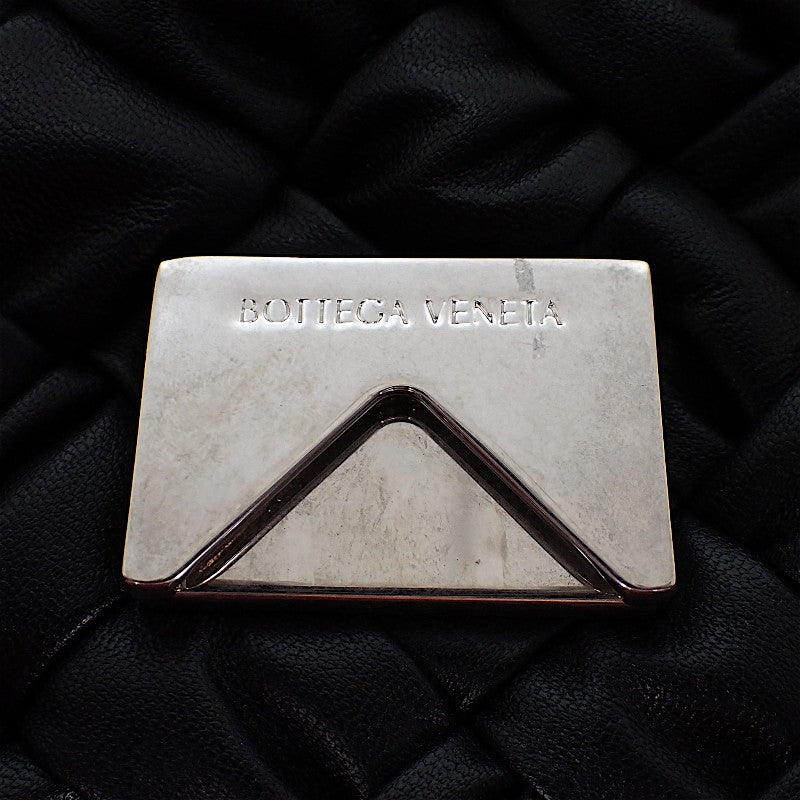 ボッテガヴェネタ BOTTEGA VENETA ランプル メッセンジャー 815805 ショルダーバッグ カーフ ブラック シルバー金具 メンズ レディース【中古】【Aランク】