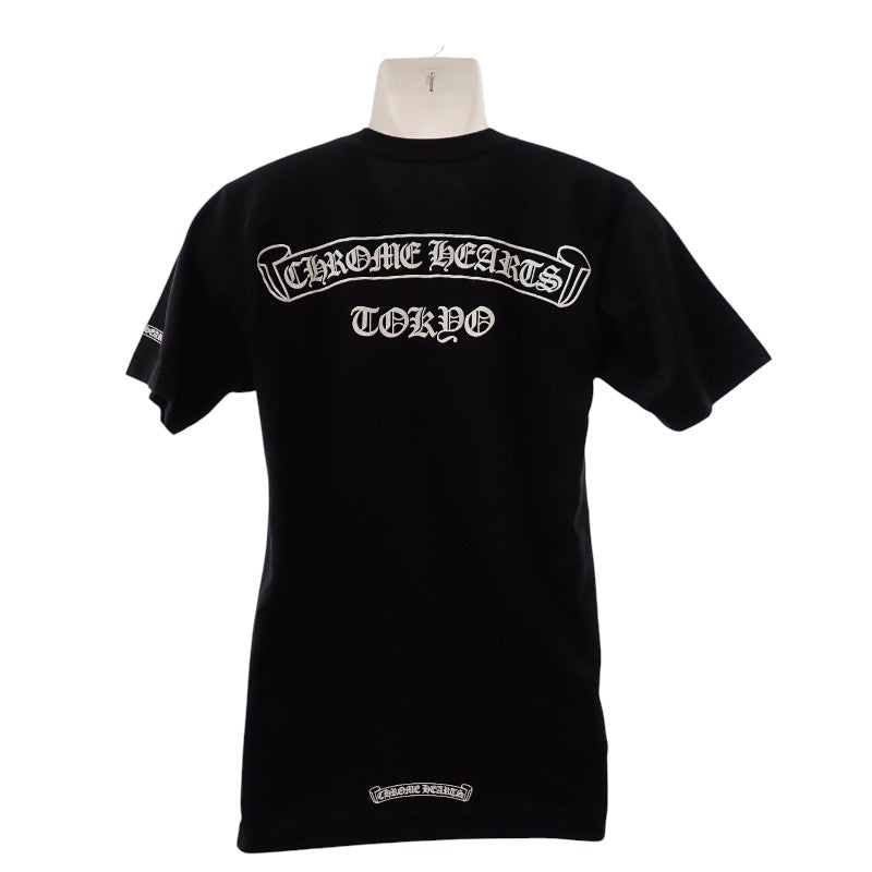 クロムハーツ CHROME HEARTS スクロールロゴ S 半袖Tシャツ コットン ブラック メンズ【中古】【Aランク】